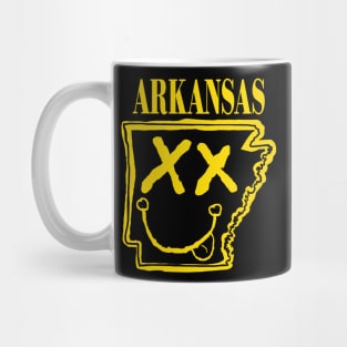 Grunge Heads Arkansas Happy Smiling 90's style Grunge Face Mug